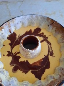 marmorni kolač spiralni učinek mase