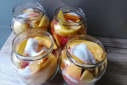 koliko sladkorja potrebujemo za breskov kompot